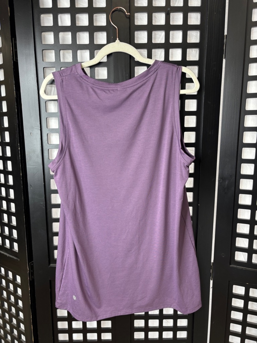 💜 Athleta Women's Large Purple Lilac Tank Top Flowy Sleeveless 💜 - Picture 5 of 11